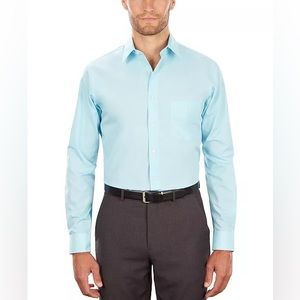 VAN HEUSEN - Men's Classic-Fit Poplin Dress Shirt - Mist - 15 1/2  36-37